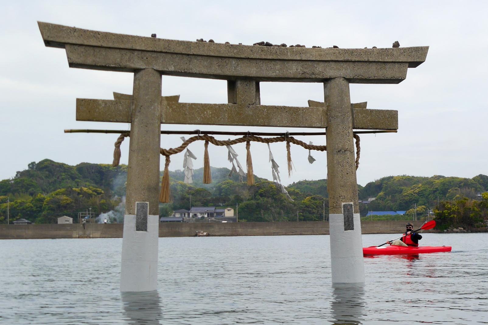 海から撮影できる一支国シーカヤック体験